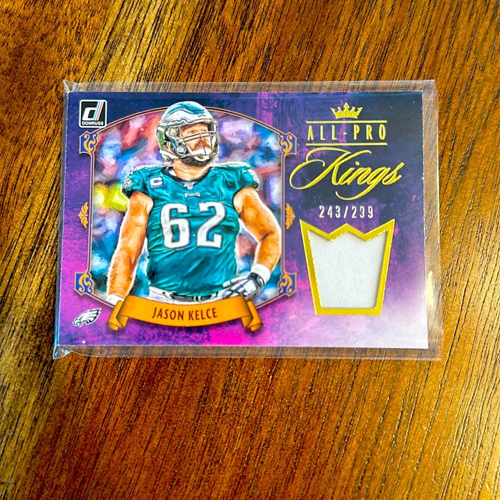 2020 Donruss Football Jason Kelce All Pro Kings Patch #/299 Eagles #9